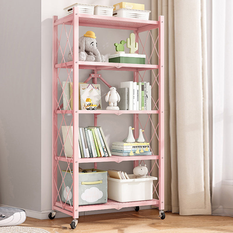 Libreria di libreria di deposito in metallo pieghevole Nordico Rettangolo mobile