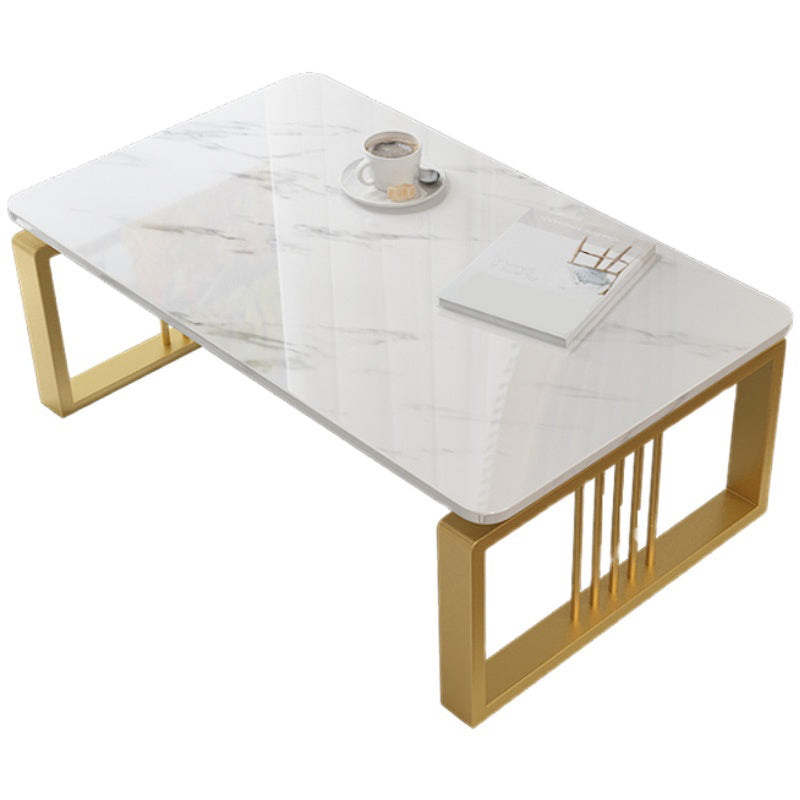 Mesa de café de mármol Mesa de cóctel de estante abierta para la sala de café Mesa de café