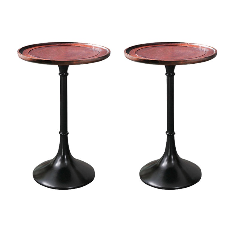 Tableau latérale rustique en bois rond en bois 25,5 "/27,5" Table de l'extrémité du piédestal de haut