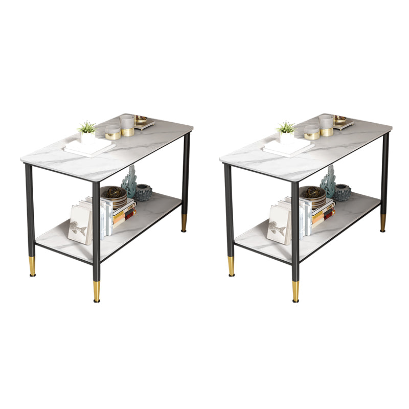 21,65 "Table de bout à 4 jambes de haut Table d'appoint rectangulaire moderne