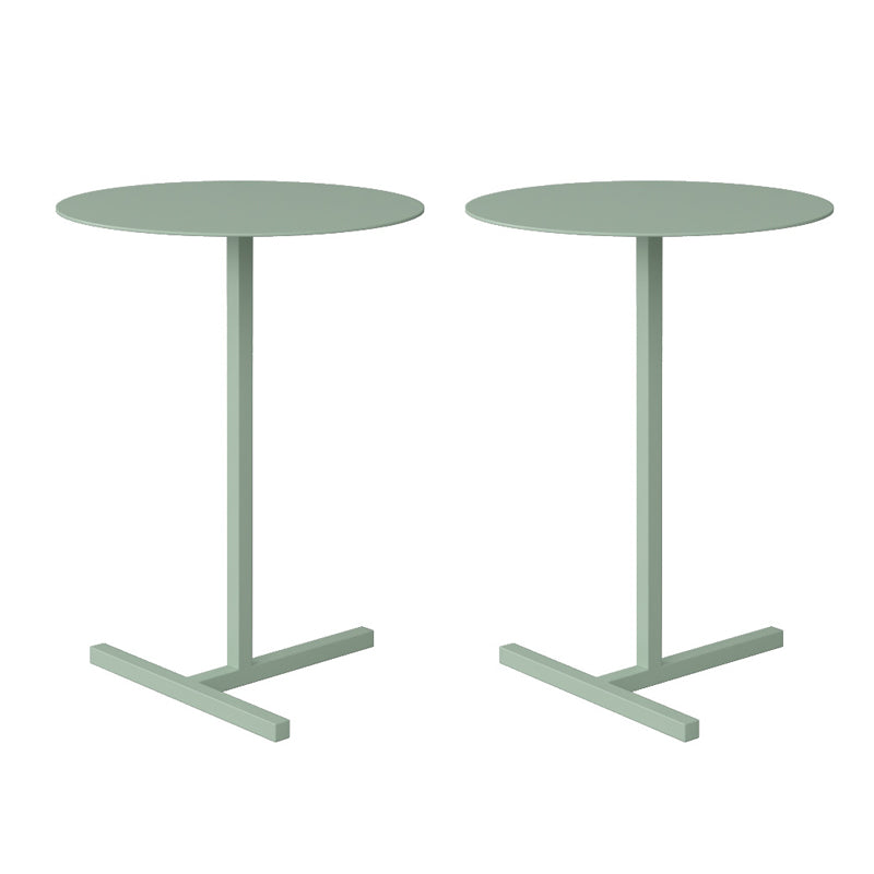 Mesa de metal redonda de mediados de siglo Diario 15.75 "Mesa de pedestal