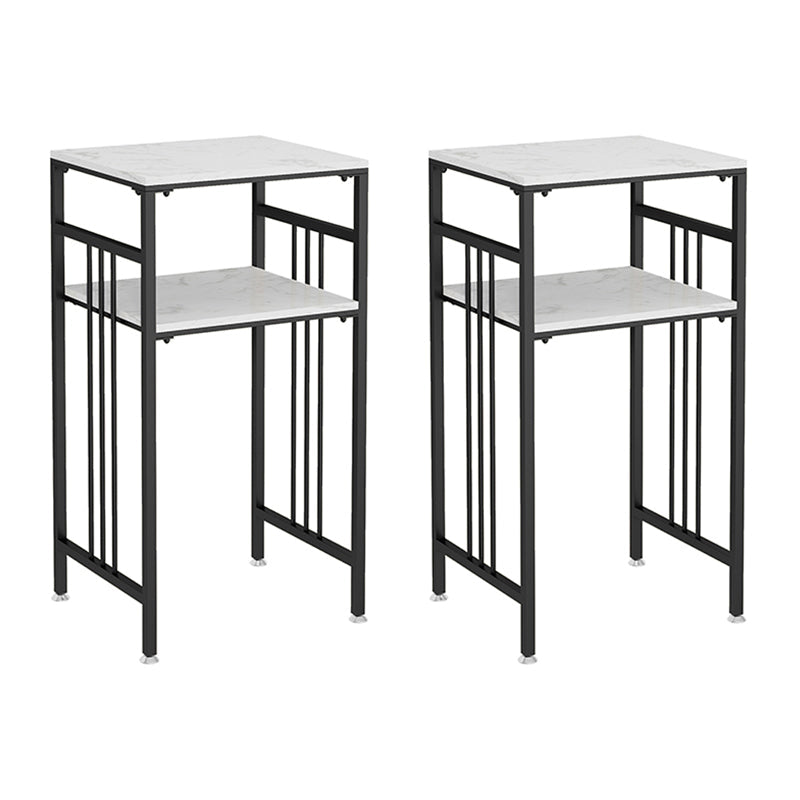 Modernistische vierkante lei bovenste zijtafel metalen 4 poten eindtafel