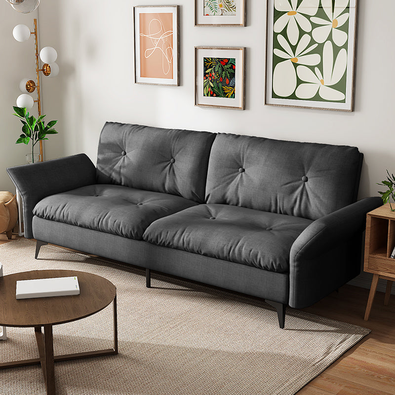 Glam trapuntato a back-back braccio svasato soggiorno a 2 posti divano stazionario