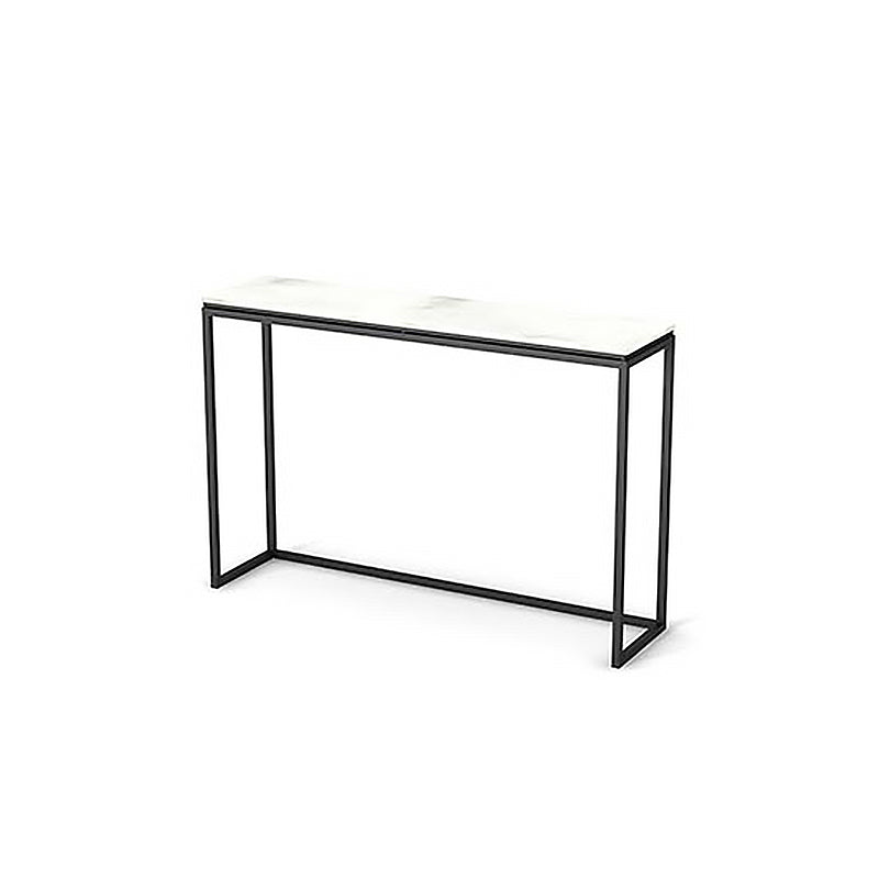 Tavolo della console rettangolare glam con tavolo di divano in marmo bianco, 30 "