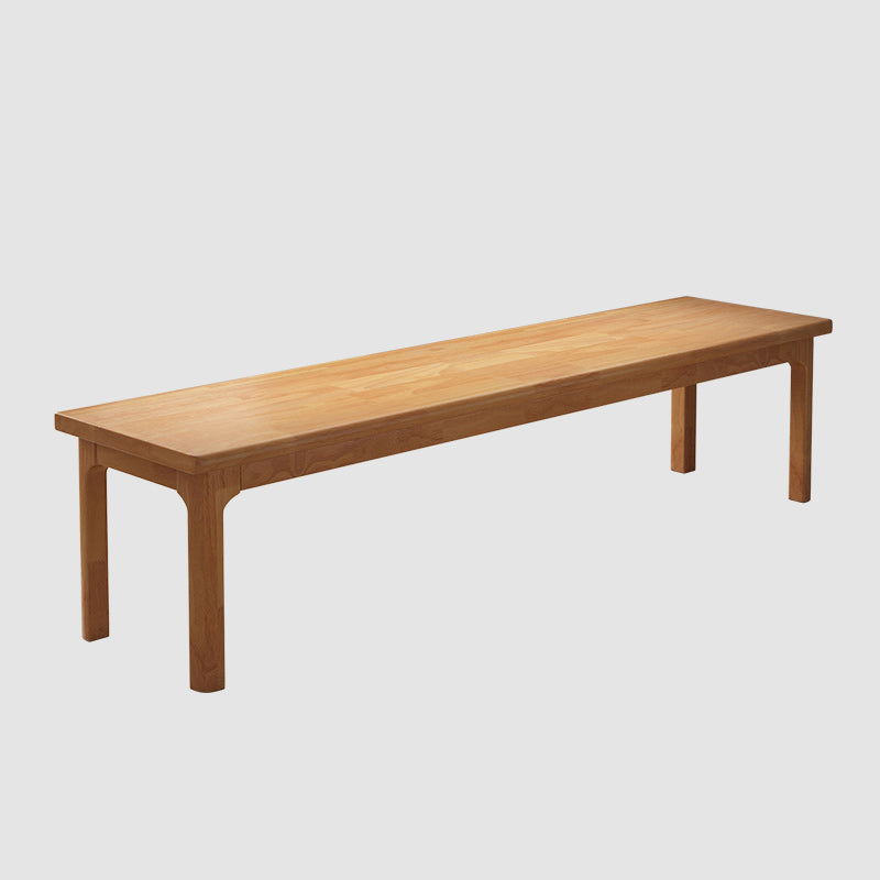 Modern Rectangle Bench with Legs Solid Color Bench for Kitchen 71"L x 14"W x 18"H Natural Clearhalo 'Benches' 'Chairs & Seating' 'furn' 'furn_benches' 'Furniture' 'Living Room Furniture' 5515182