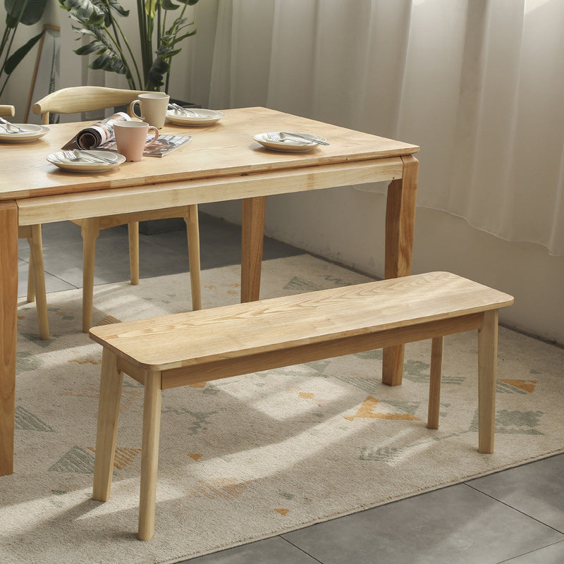 11.8" Wide Modern Seating Bench Solid Wood Entryway and Bedroom Bench with Legs 55"L x 12"W x 18"H Natural Clearhalo 'Benches' 'Chairs & Seating' 'furn' 'furn_benches' 'Furniture' 'Living Room Furniture' 5515436