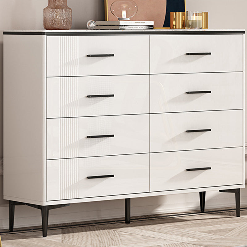 11.81" Wide Accent Chest White Contemporary Chest with Drawers 47"L x 12"W x 37"H Black Clearhalo 'Cabinets & Chests' 'cabinets_chests' 'furn' 'furn_cabinets_chests' 'Furniture' 'Living Room Furniture' 5515954