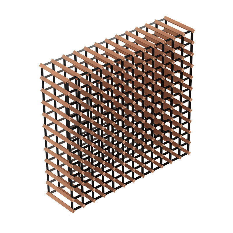 42.5" H Solid Wood Wine Bottle Holder Industrial Style Floor Bottle Rack 46"L x 9"W x 42.5"H Clearhalo 'furn' 'furn_wine_racks' 'Furniture' 'Kitchen & Dining Furniture' 'Wine Racks' 'wine_racks' 5517909