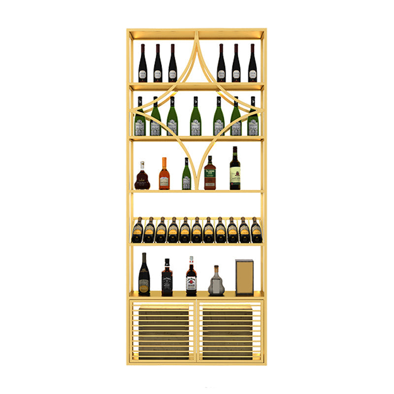 Glam Floor Wine Bottle Holder Metal Single Wine Rack in Gold/Black Light Gold Clearhalo 'furn' 'furn_wine_racks' 'Furniture' 'Kitchen & Dining Furniture' 'Wine Racks' 'wine_racks' 5518303