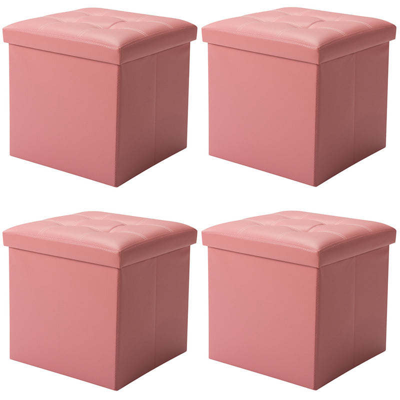 Standard contemporaneo in pelle pura a colori solidi a colore quadrato con archiviazione