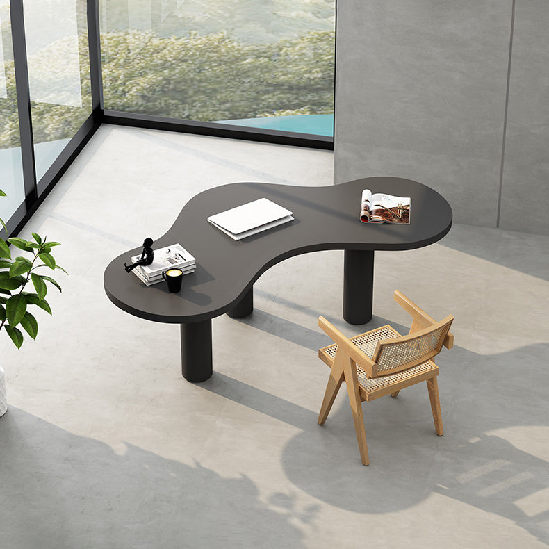 Office industriale in legno massiccio di lavoro da lavoro a forma fissa tabella di scrittura fissa