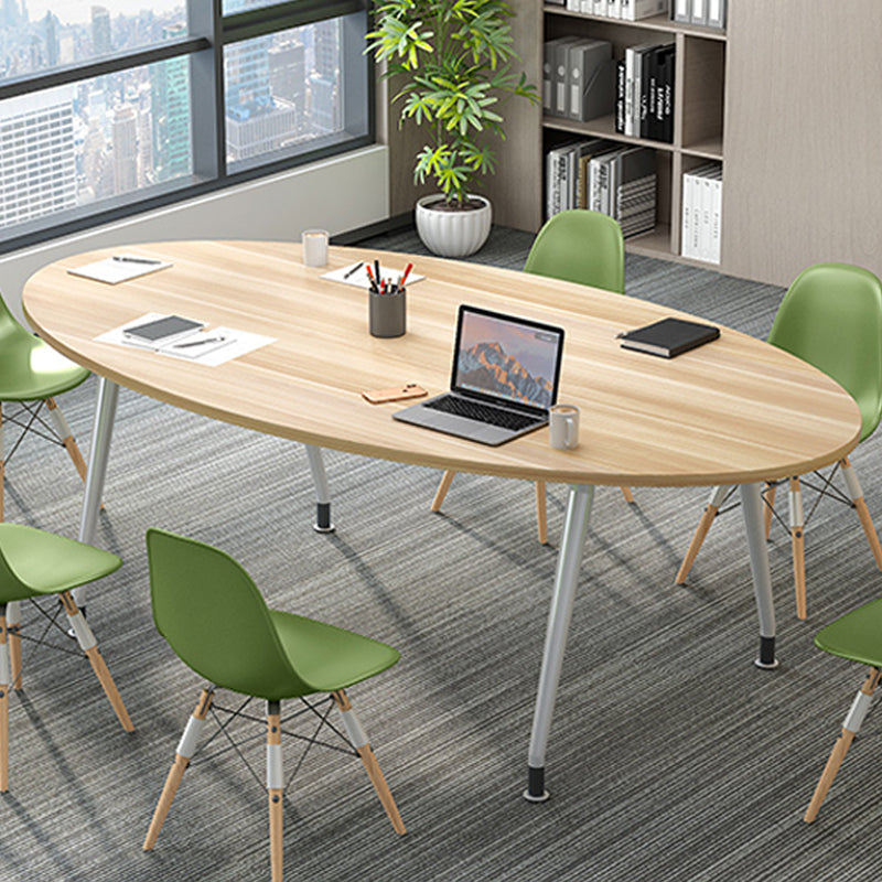 Stile moderno Home Desk ovale Office scrivania scrivania artificiale scrivania in legno artificiale