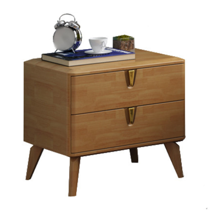 Bois de nuit de lit de nuit moderne en bois massif des jambes de rangement inclus la table de nuit