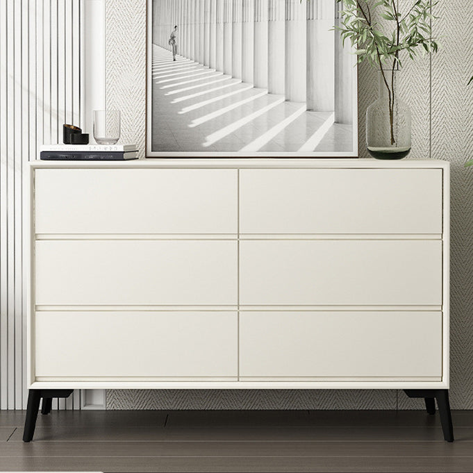 16" D Storage Chest Modern Style Bedroom Storage Chest Dresser in White and Grey 47"L x 16"W x 31"H Ivory Clearhalo 'Bedroom Furniture' 'Dressers & Chests' 'dressers_chests' 'furn' 'furn_dressers_chests' 'Furniture' 5524369