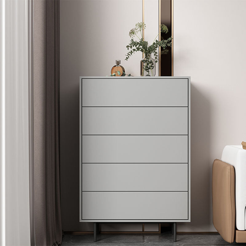 Wooden Lingerie Chest Modern Style Bedroom Storage Chest Dresser in 5 Colors 31"L x 14"W x 47"H Grey Clearhalo 'Bedroom Furniture' 'Dressers & Chests' 'dressers_chests' 'furn' 'furn_dressers_chests' 'Furniture' 5524481