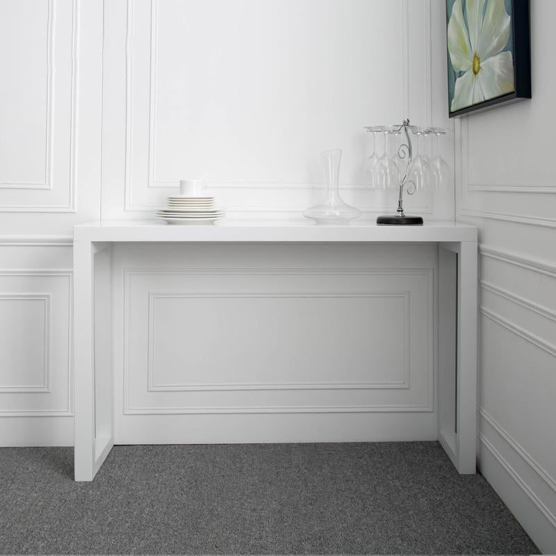 Table de console de bois massif rectangle table d'accent en bois de pin pour hall