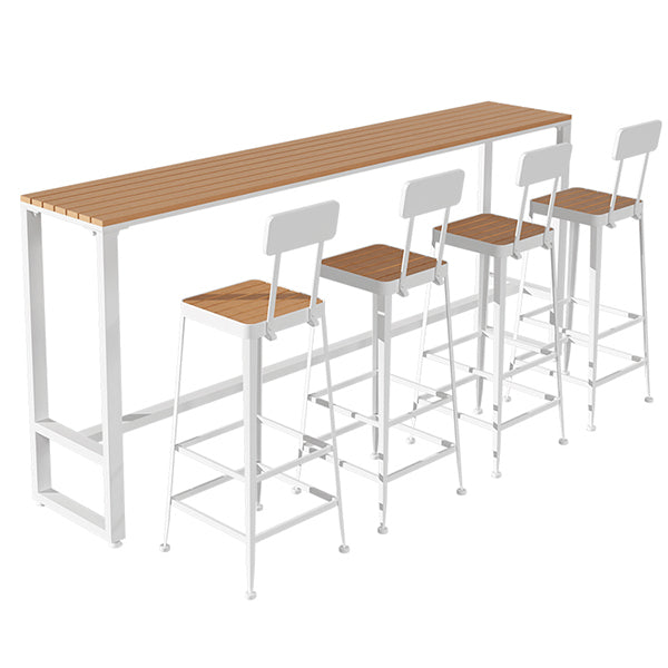 Set da pranzo per pub pubano rettangolo 1/4/5 pezzi set da tavolo da pub industriale all'aperto