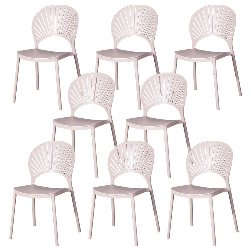 Muebles de comedor de plástico modernos de plástico en acabado mate