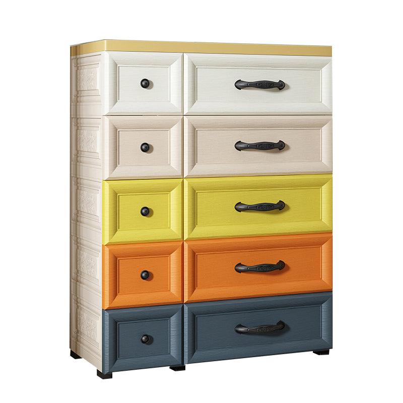 Plastic Storage Cabinet With Drawer Modern Wardrobe Armoire for Home