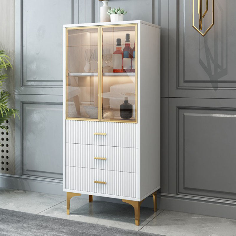 Panneau de la plate-forme du côté glamour Boucheron en bois avec porte et tiroir pour salle à manger