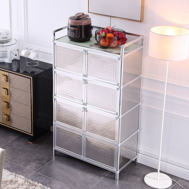 Massicco di sideboard per sala da pranzo in acciaio mobile moderno server buffet con archiviazione