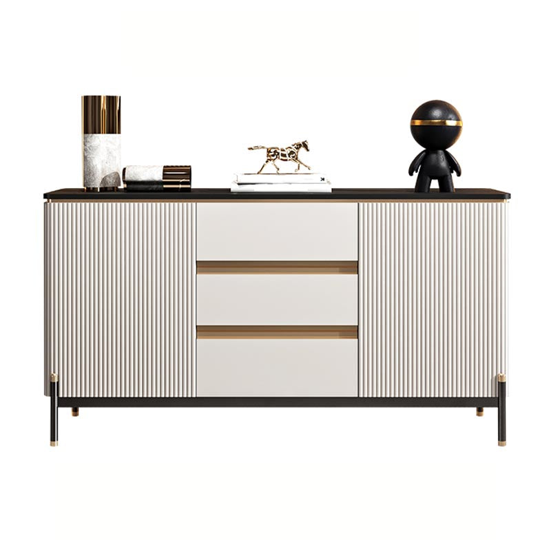 Sintered Stone Storage Cabinet Luxury Rectangle Sideboard for Home Black Clearhalo 'buffet_sideboard' 'Buffets & Sideboards' 'furn' 'furn_buffet_sideboard' 'Furniture' 'Kitchen & Dining Furniture' 5531516
