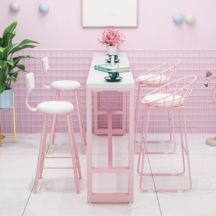 Glam 1/5 pièces Table de bar de barre de comptoir en pierre rectangulaire avec tabourets hauts