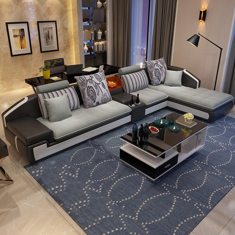 Divano e chaise a 4 posti scoperto 32.28 "H Sezione regolabile