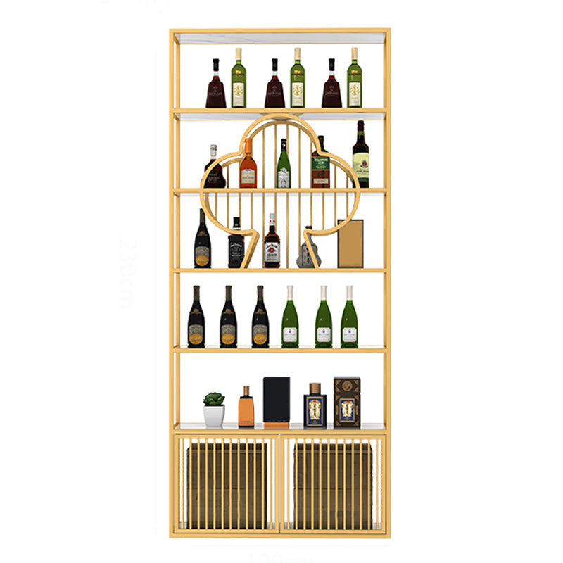 Rack de bouteille de vin indépendant de luxe avec étagères de rangement support de bouteille