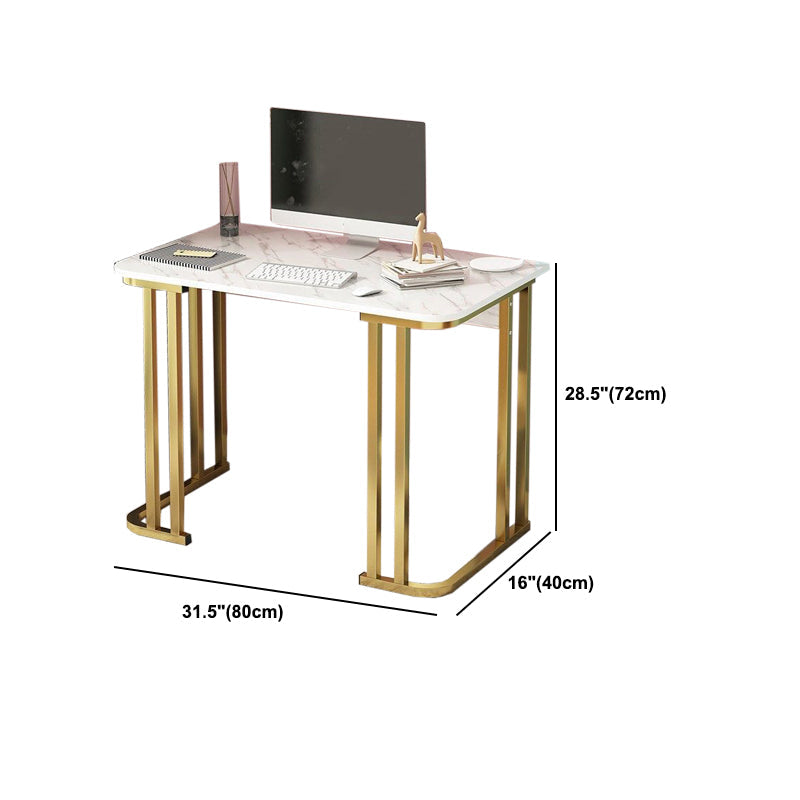 Rectangle Bar Dining Table Contemporary Bar Table with Sled Base in Gold Clearhalo 'Bar Furniture' 'Bar Tables' 'bar_tables' 'furn' 'furn_bar_tables' 'Furniture' 'furniture_bar_tables' 'Kitchen & Dining Furniture' 5533900