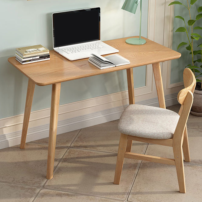 Modern massief houten bureau gebogen rubberwood slaapkamer schrijfbureau