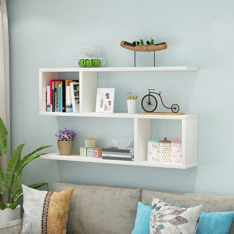 Moderner Stil Geometrischer Bücherregal, 2/3-Shelf-Wand-Motorie-Holzbuchhandel
