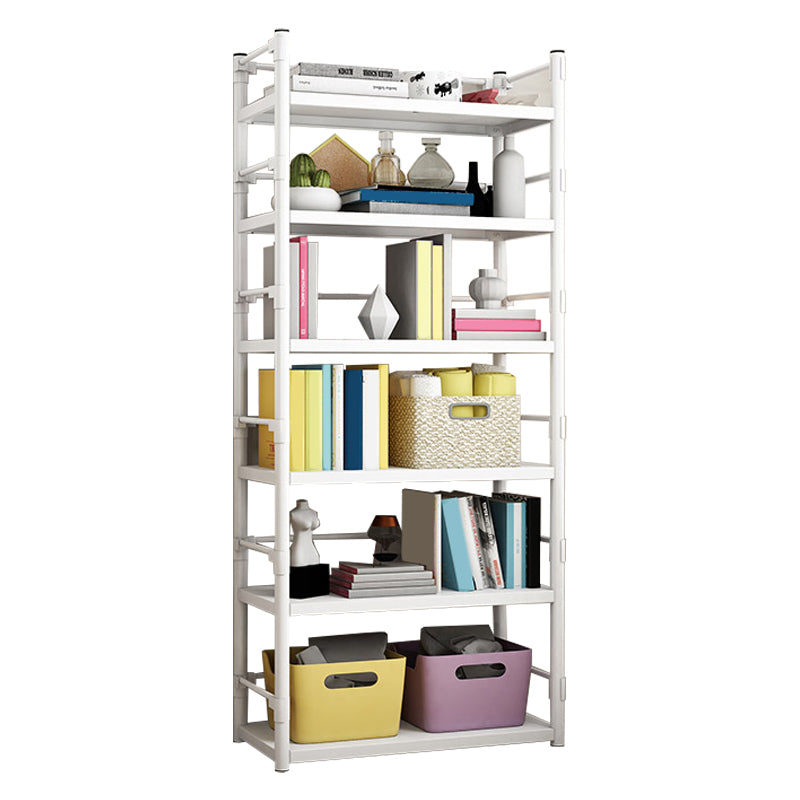 Steel Bookshelf, Multi Tiers Contemporary Bookcase for Home Office, 12.5"W.