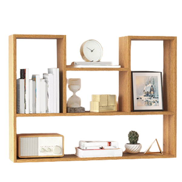 Modernes Holzbuchhandel, geometrisches Bücherregal für jeden Raum, 25,5 "H x 8" W.