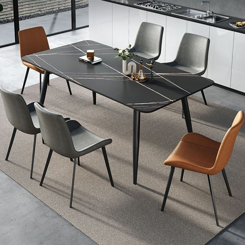 Gesinterde stenen huiskeukentafel Industriële eetkamertafel