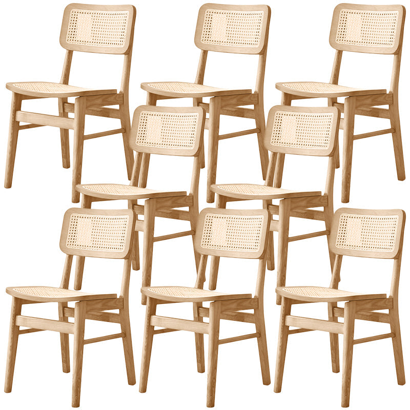 Sedie da pranzo in stile tradizionale sedie aperte a bracciale con gambe in legno per la casa