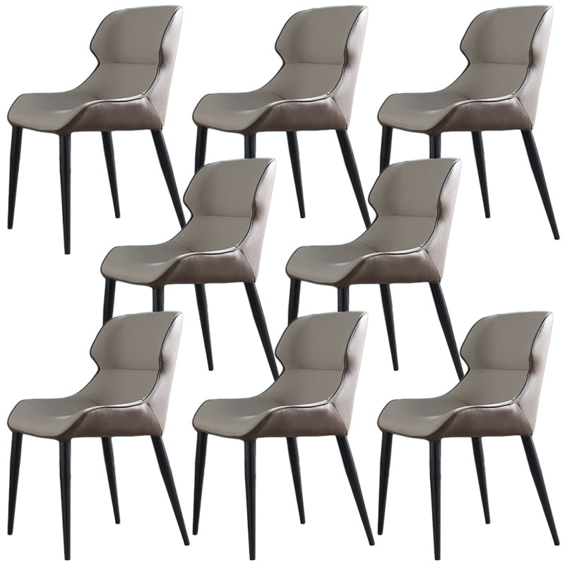 Set di sedie laterali contemporanee set di sedie laterali in pelle finta per cucina