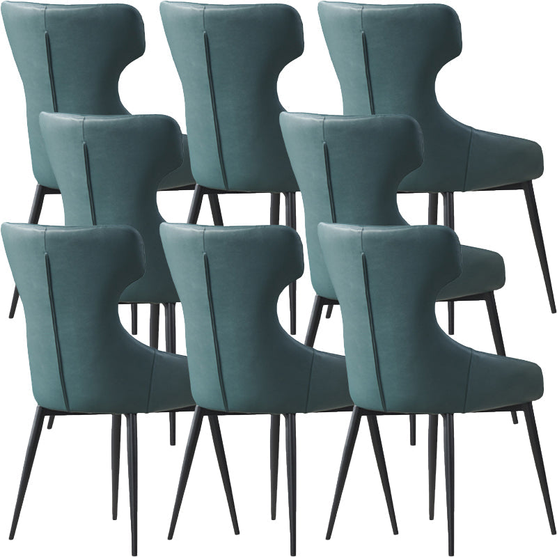 Moderne armloze eetkamerstoelen faux leer gestoffeerde eetkamerstoel