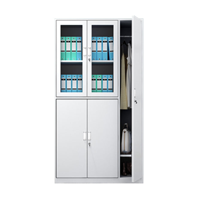 Armoire blanche moderne en métal pour armoire finale mate à la maison avec porte à charnière