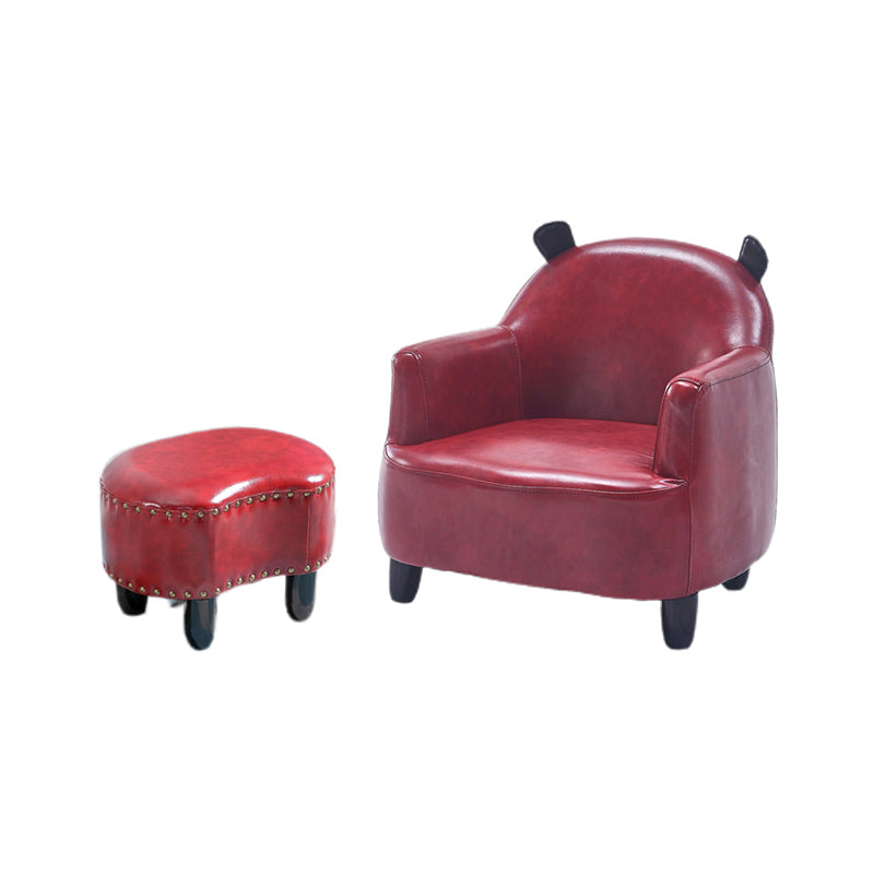 20,08 "l x 20.47" w x 21.26 "Hux in pelle sedia in pelle, moderna sedia a braccioli in pendenza