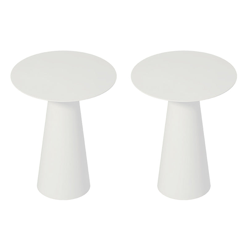 Tavolino tondo in metallo in metallo in metallo di metà secolo 19,6 "/21,6"