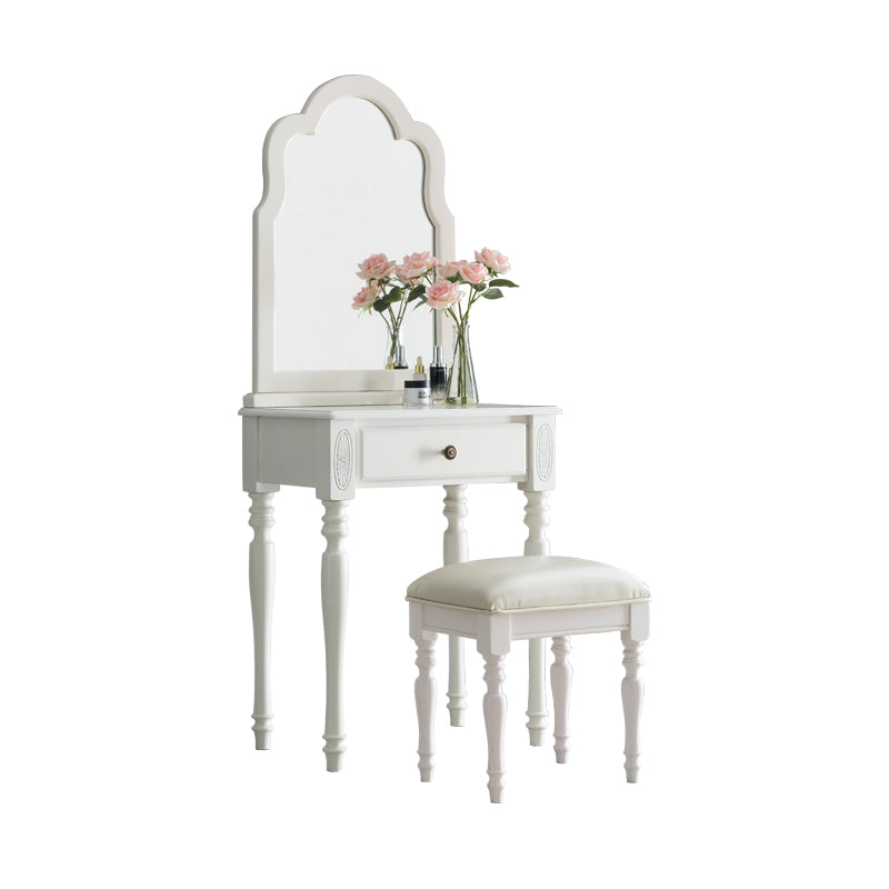 Rubberwood Bedroom Contemporary Storage Box 1 Drawers Vanity Desk