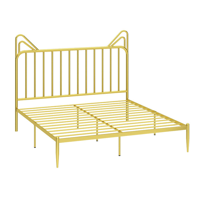 Eigentijds standaardbed met hoofdeinde open-frame metalen bed