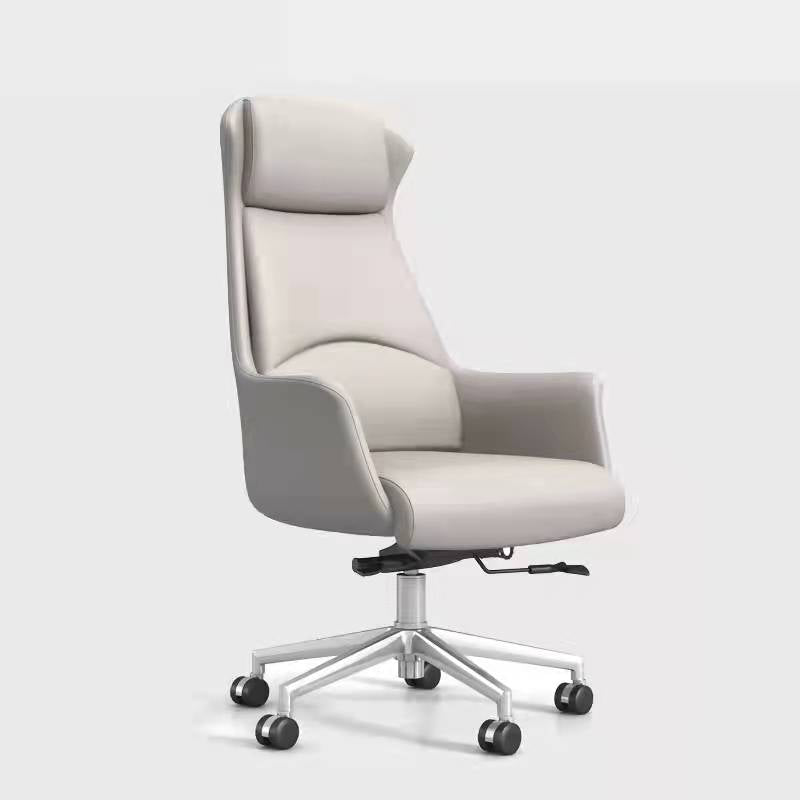 Modern Leather Executive Chair High Back Tilt Mechanism Office Chair