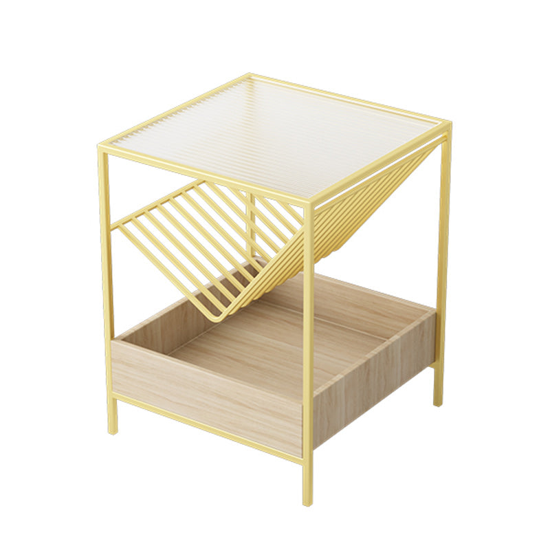Scaffale in vetro a magazzino a apertura da 23 pollici H -Op Open Tavolo da notte con gambe