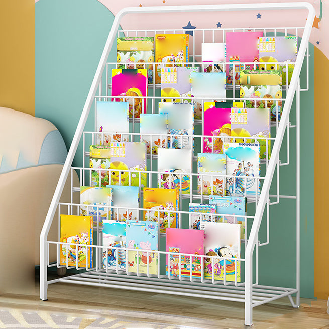 3/4/5/6-shelf Ladder Bookcase Modern Metal and Closed Back Book Shelf