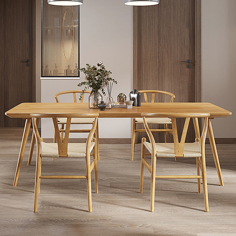 Rectangle 1/4/5 Pieces Dining Set Solid Wood Legs Dining Furniture Set 5 Pieces: Table, 4 Chairs Clearhalo 'Dining Room Sets' 'Dining Tables & Seating' 'dining_room_set' 'furn' 'furn_dining_room_set' 'Furniture' 'Kitchen & Dining Furniture' 5562707