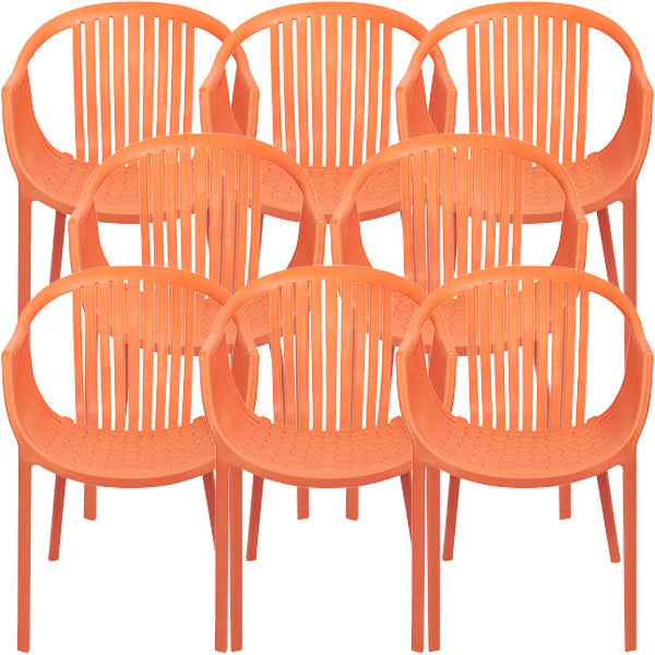 Chaise d'arme à chaises de salle à manger contemporaine avec des jambes en plastique pour la maison