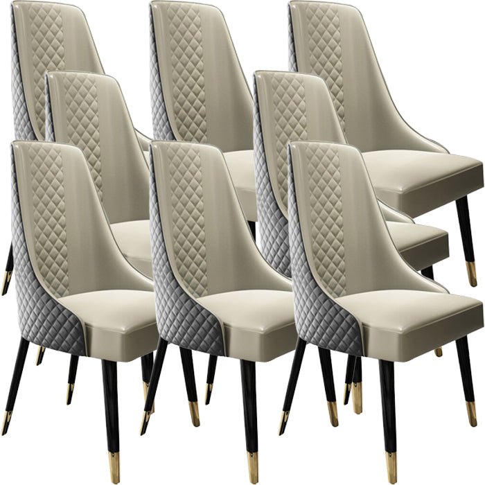 Parsons Armless Dining Chairs Glam Side Chair Set for Dining Room