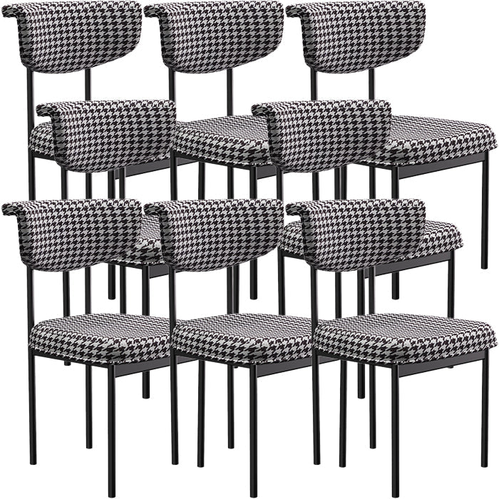 Sedie da pranzo a cornice di ferro nero moderno a bracciolo a braccioli a fianco sedia da pranzo